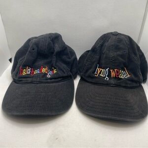 Black Adjustable Caps with USA Flag Tag